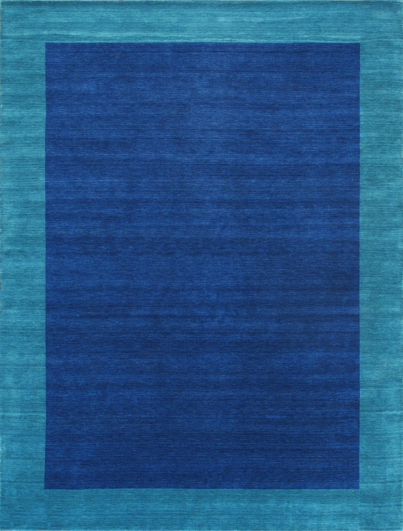 Canvello Modern Blue Hand - Loomed Silk & Wool Charcoal Area Rug - 4' X 6' - Canvello