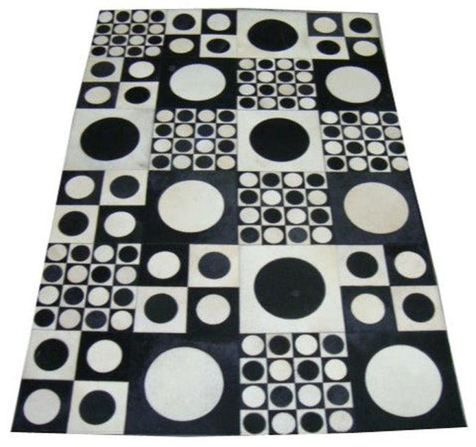 Canvello Modern Collection Hand - Knotted Cowhide Area Rug - 4' X 6' - Canvello