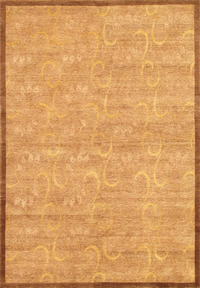 Canvello Modern Collection Hand-Knotted Lamb's Wool Area Rug- 5'5" X 8'