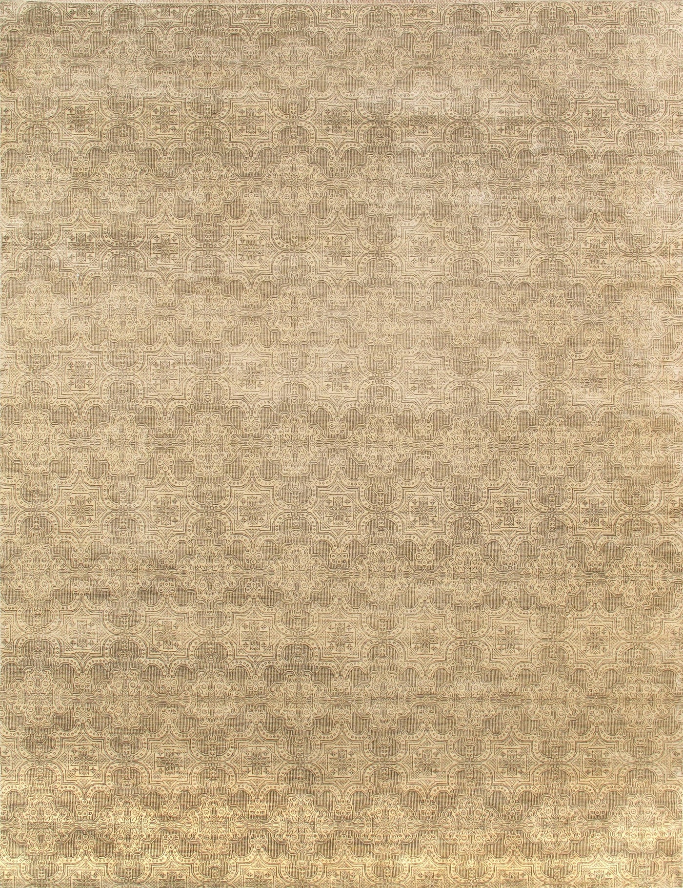 Canvello Modern Collection Hand-Knotted Lamb's Wool Area Rug- 7'11" X 10'1"
