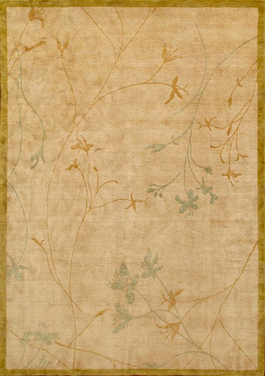Canvello Modern Collection Hand-Knotted Lamb's Wool Area Rug- 5'5" X 8'