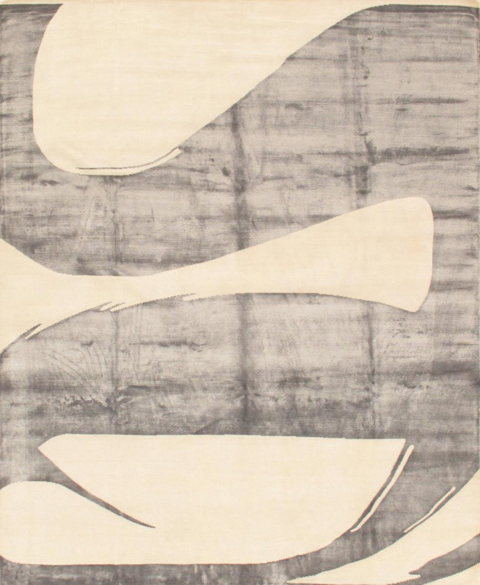 Canvello Modern Collection Hand-Knotted Lamb's Wool Area Rug- 8' X 9'9"
