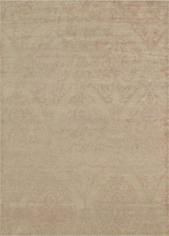 Canvello Modern Collection Hand-Knotted Pure Silk Area Rug- 5'11" X 7'10"