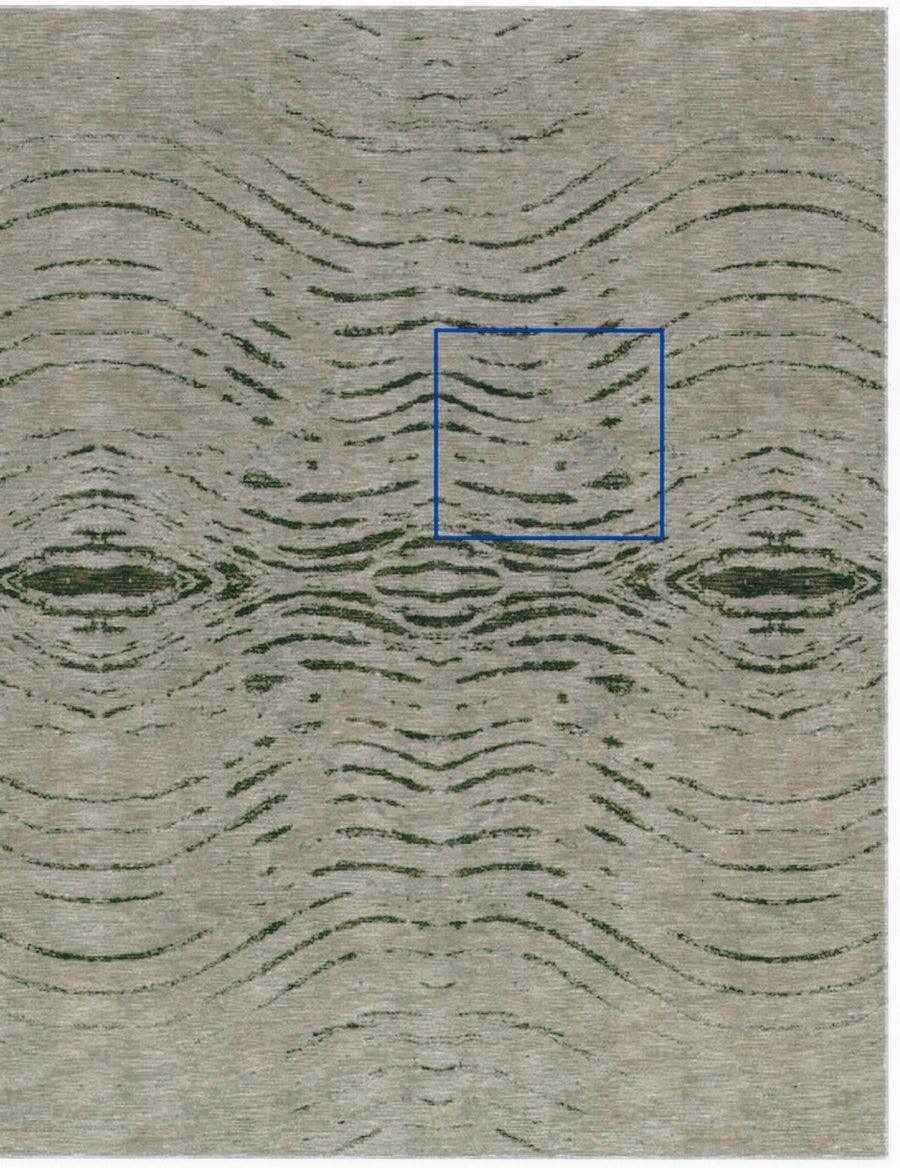 Canvello Modern Collection Hand - Knotted Silk & Wool Area Rug - 2' X 2' - Canvello