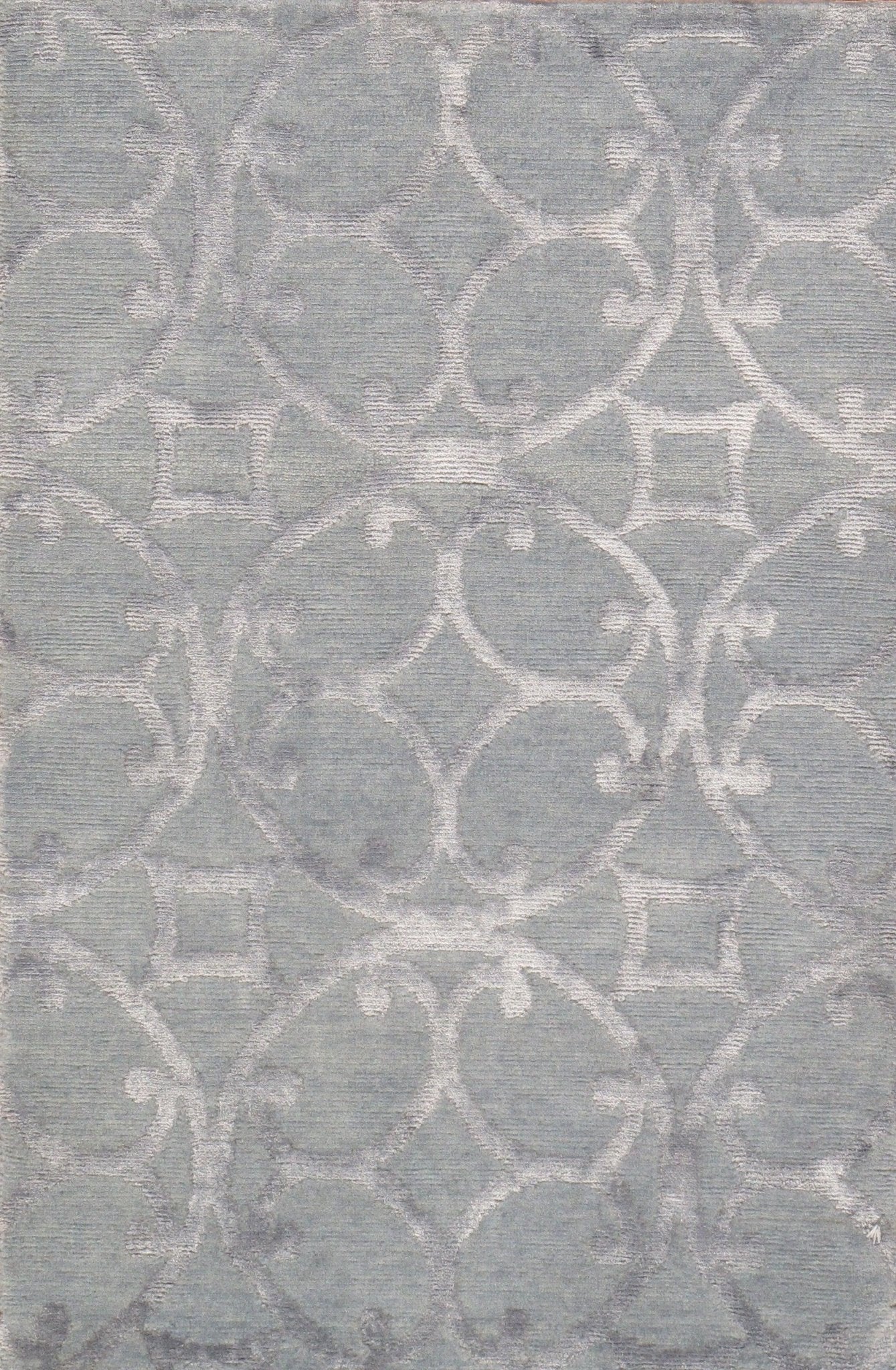 Canvello Modern Collection Hand - Knotted Silk & Wool Area Rug - 2' X 3' - Canvello