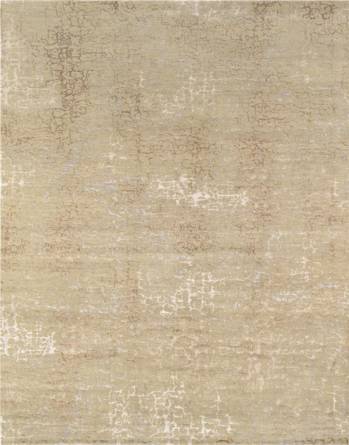 Canvello Modern Collection Hand-Knotted Silk & Wool Area Rug- 2' X 3'