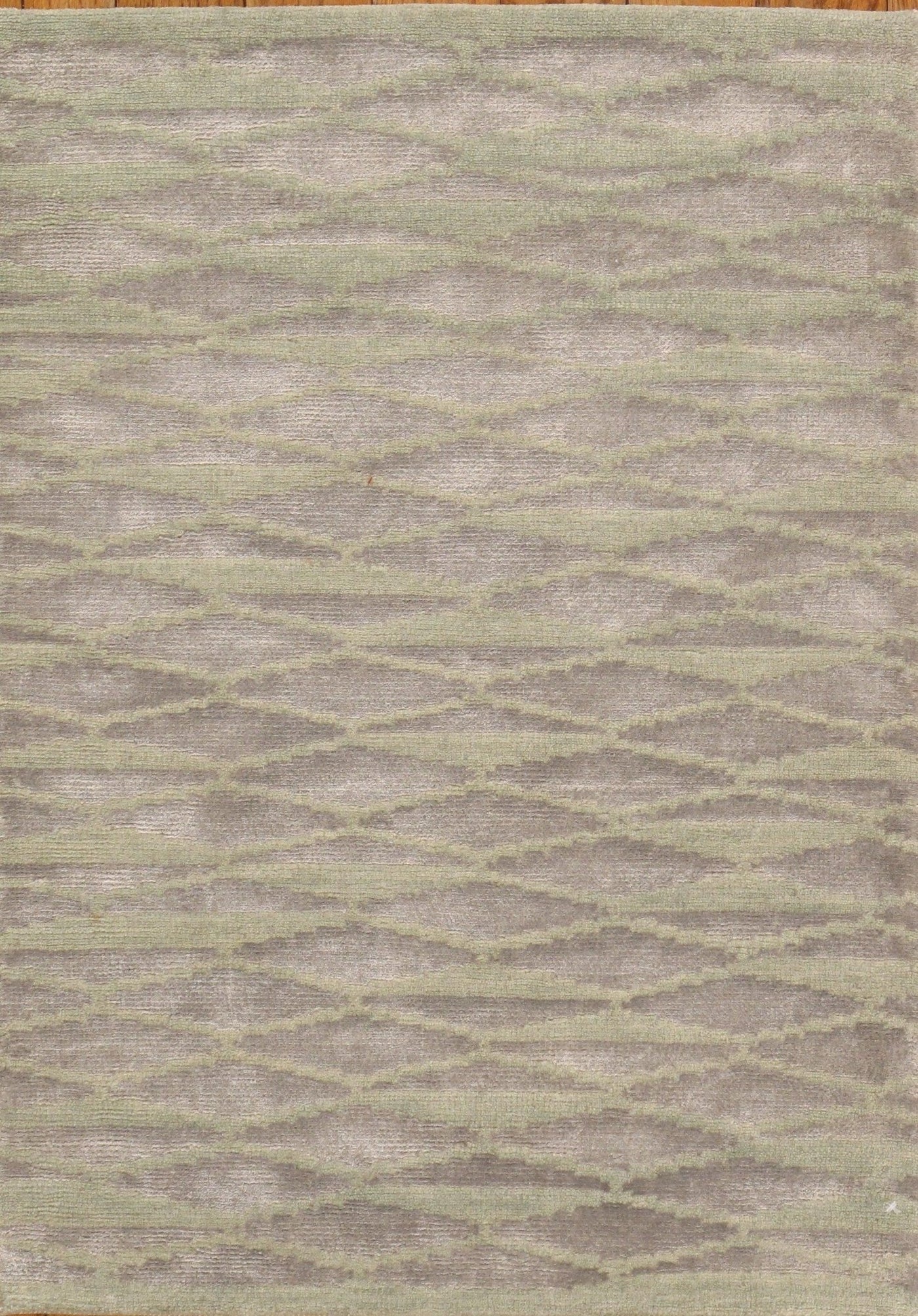 Canvello Modern Collection Hand - Knotted Silk & Wool Area Rug - 2' X 3' - Canvello