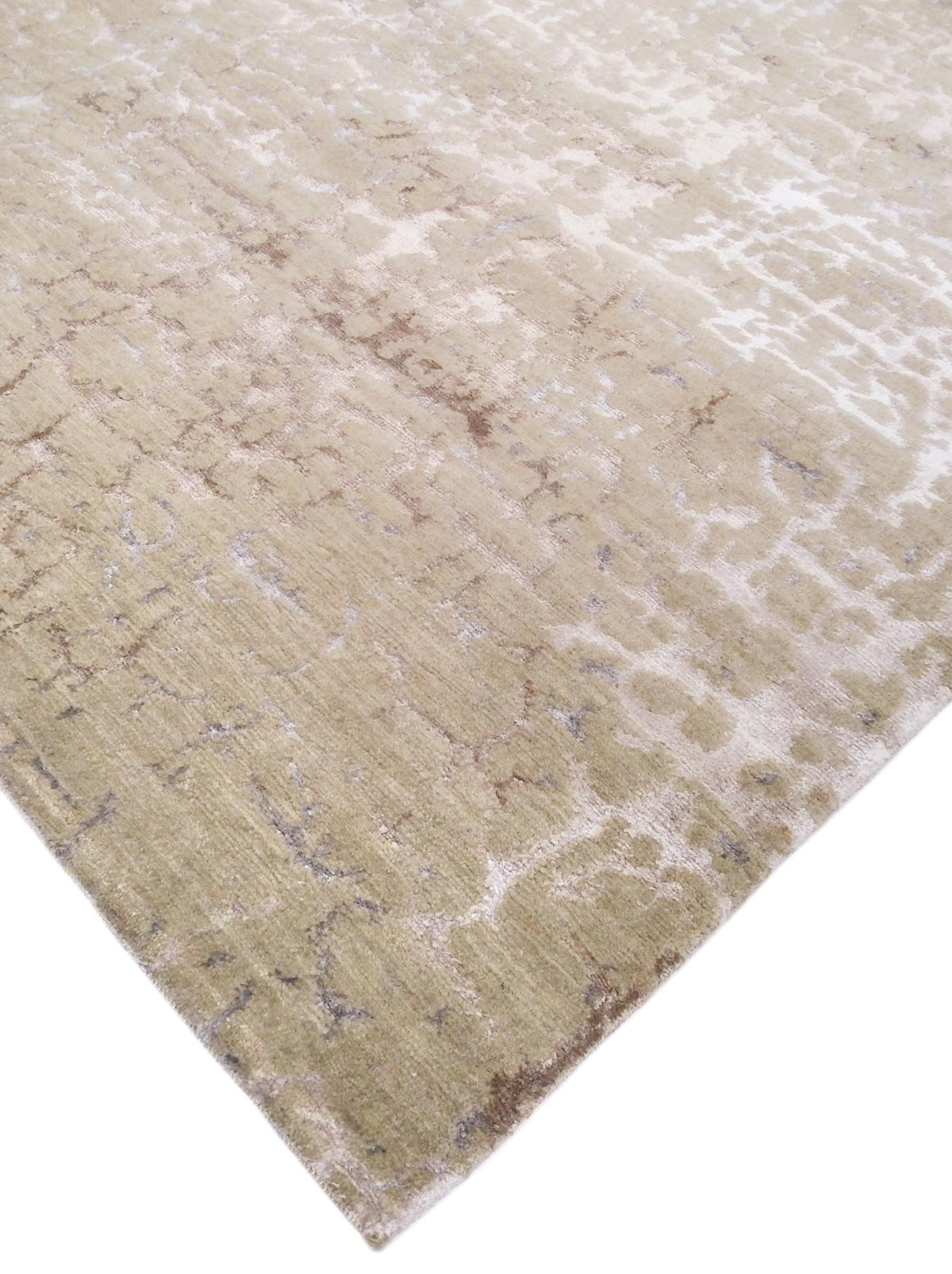 Canvello Modern Collection Hand - Knotted Silk & Wool Area Rug - 2' X 3' - Canvello
