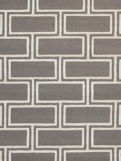 Canvello Modern Collection Hand-Tufted Bamboo Silk & wool Grey Area Rug - 5' x 8'