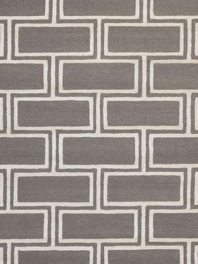 Canvello Modern Collection Hand - Tufted Bamboo Silk & wool Grey Area Rug - 5' x 8' - Canvello