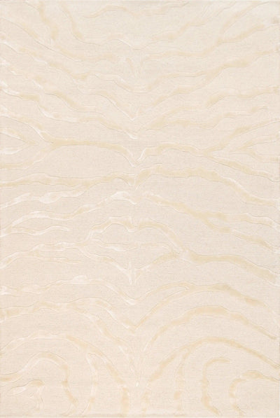 Canvello Modern Collection Hand - Tufted Ivory Silk & Wool Area Rug - 8'6" X 11'6" - Canvello