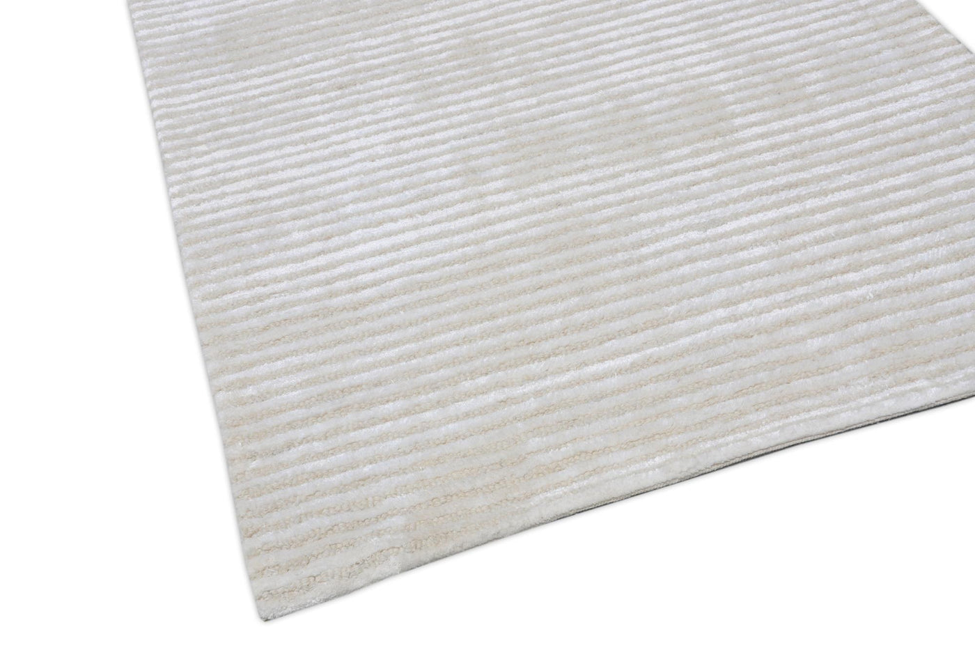 Canvello Modern Collection Hand - Tufted Silk and Wool Beige Runner Rug - 2'6" X 10' - Canvello