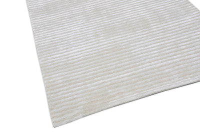 Canvello Modern Collection Hand - Tufted Silk and Wool Beige Runner Rug - 2'6" X 8'0" - Canvello