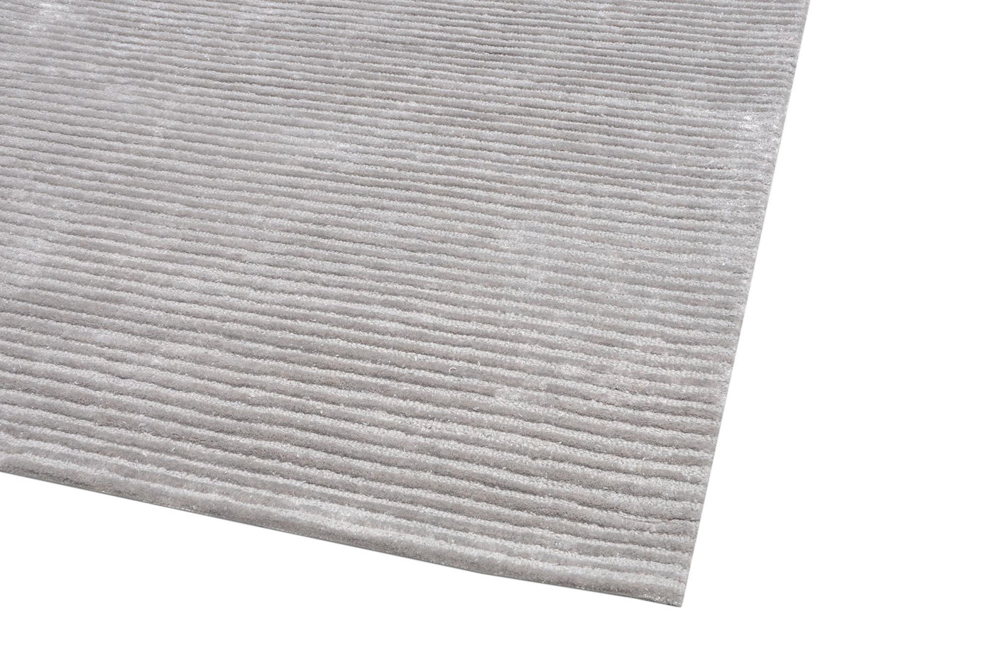 Canvello Modern Collection Hand - Tufted Silk and Wool Silver Area Rug - 5' X 8' - Canvello