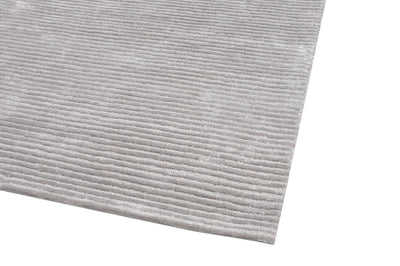 Canvello Modern Collection Hand - Tufted Silk and Wool Silver Area Rug - 5' X 8' - Canvello