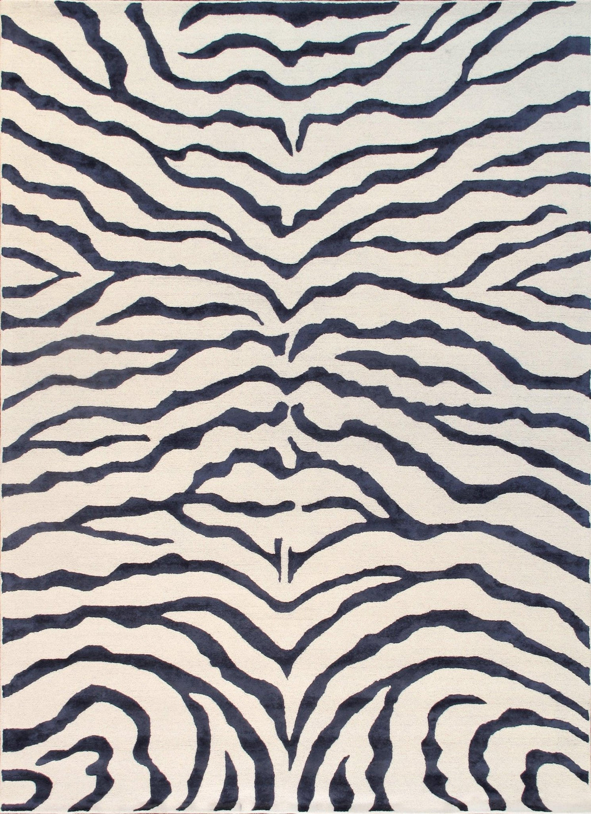 Canvello Modern Collection Hand-Tufted Silk & Wool Area Rug- 9'9" X 13'9"