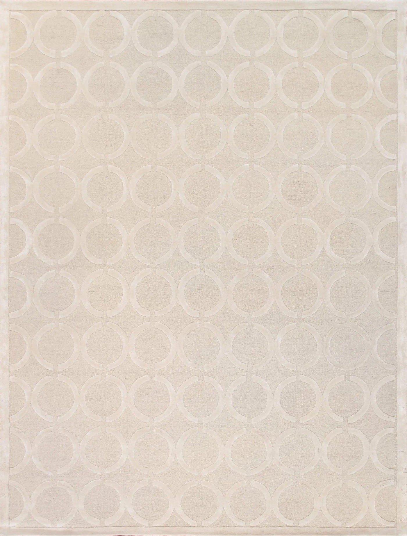 Canvello Modern Collection Hand - Tufted Silk & Wool Area Rug - 9'9" X 13'9" - Canvello