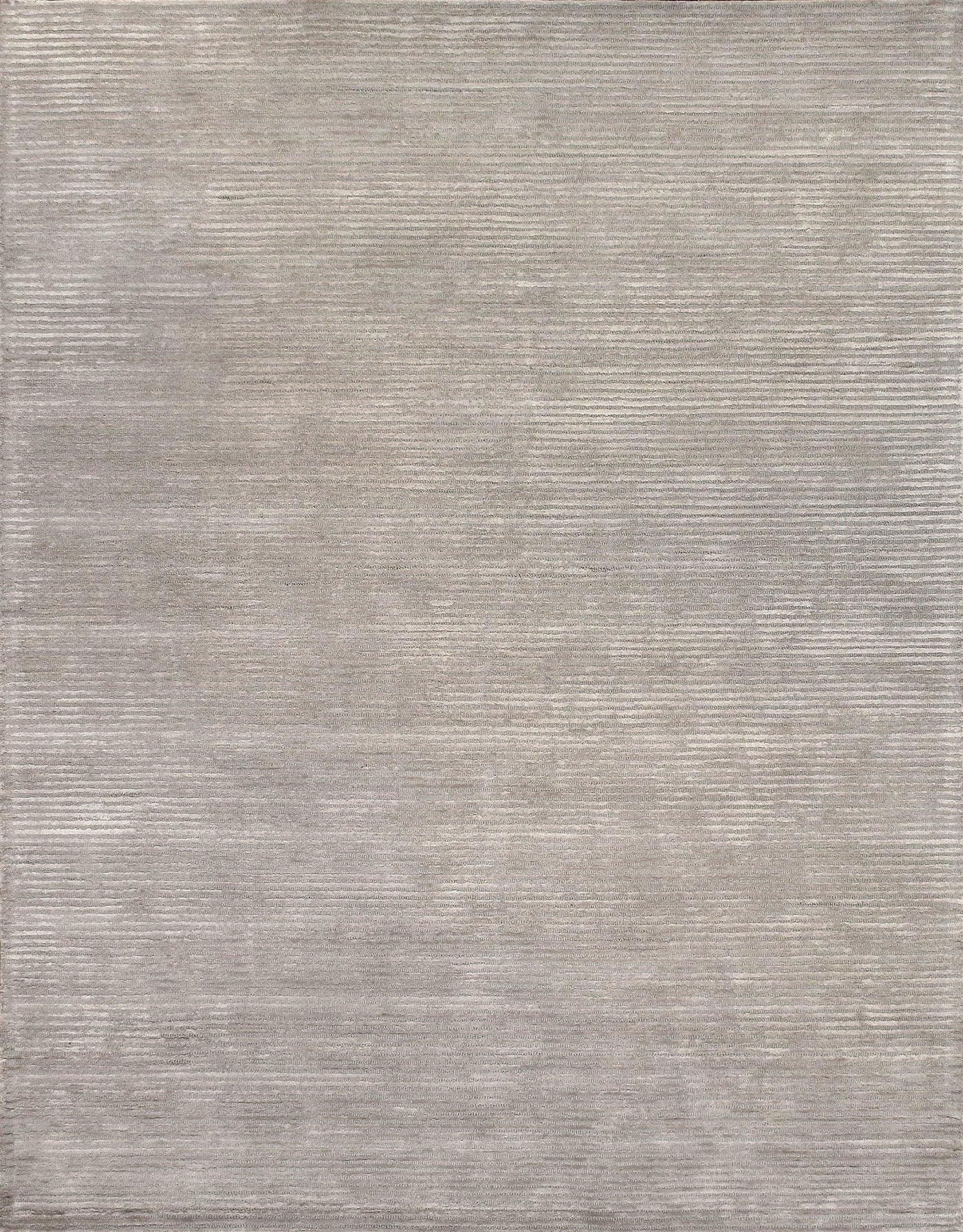 Canvello Modern Collection Hand - Tufted Silk & Wool Silver Area Rug - 12' X 15' - Canvello