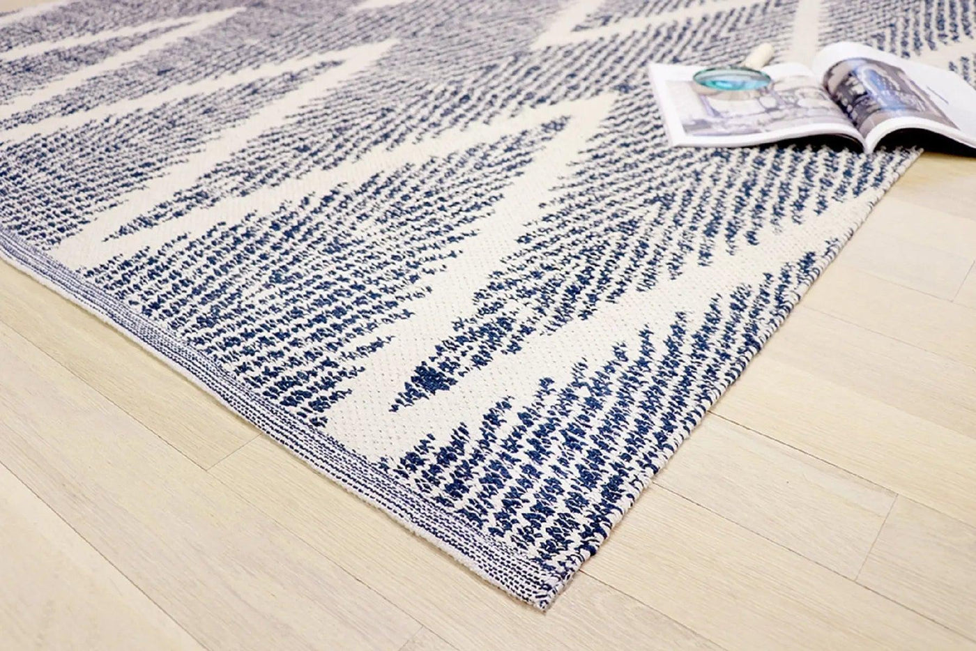 Canvello Modern Collection Hand - Woven Cotton Area Rug - 9' X 12' - Canvello