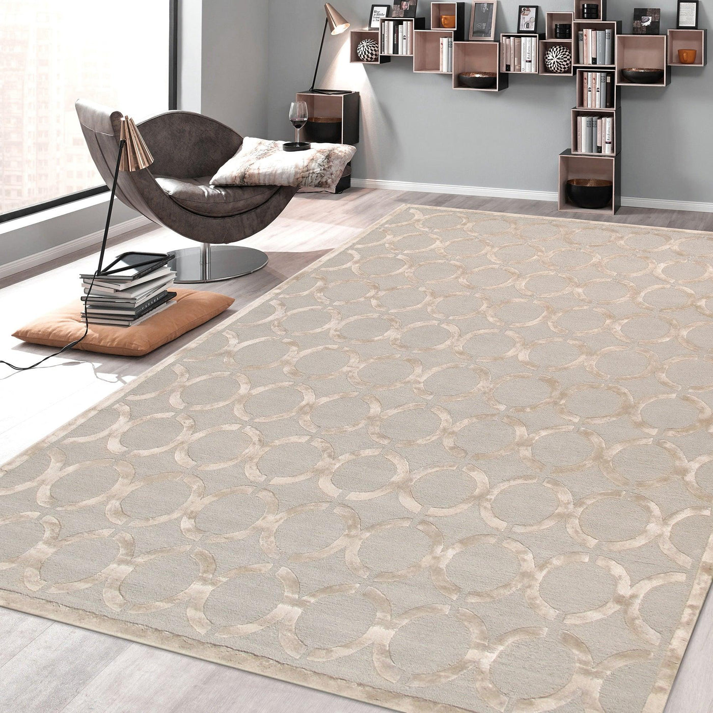 Canvello Modern Collectoin Hand - Tufted Silk & Wool Rug - 10' X 14' - Canvello