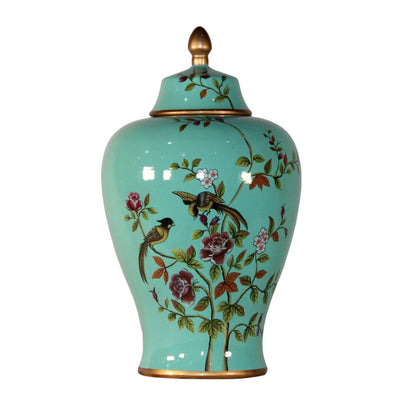 Canvello Modern Contemporary Floral Porcelain Jar - Canvello