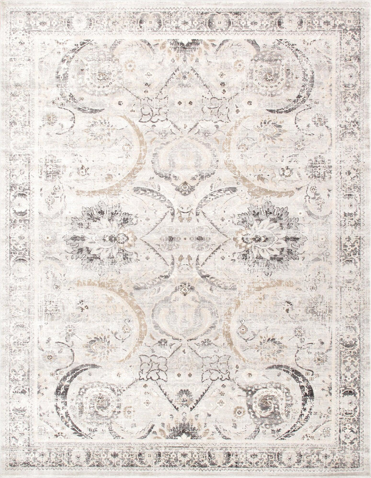 Canvello Modern Design Power Loom Area Rug- 2' X 3'