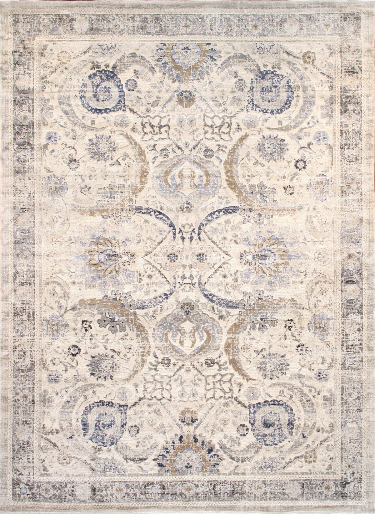 Canvello Modern Design Power Loom Area Rug- 2' X 3'