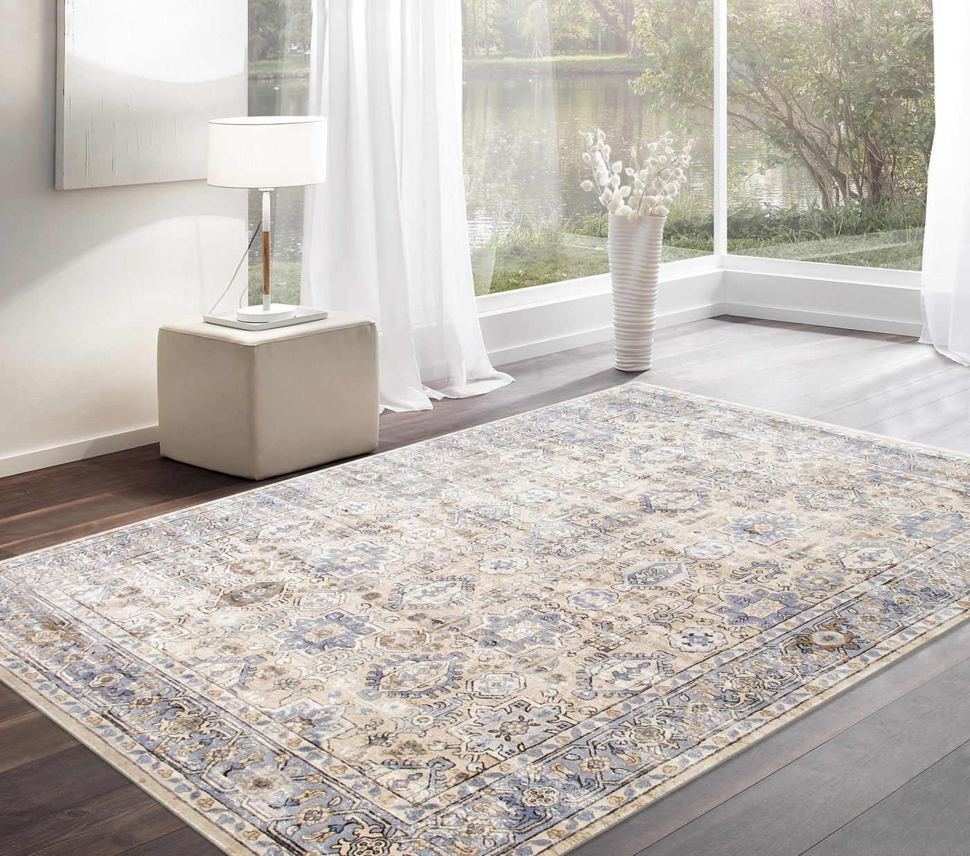 Canvello Modern Design Power Loom Area Rug - 5' X 7' - Canvello