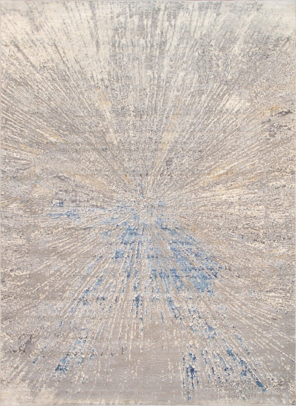 Canvello Modern Design Power Loom White Area Rug - 9'6" X 13'6"