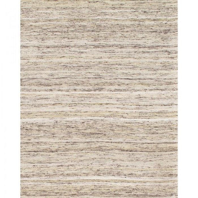 Canvello Modern Flat Hand - Knotted Sari Silk Beige Area Rug - 6' x 9' - Canvello