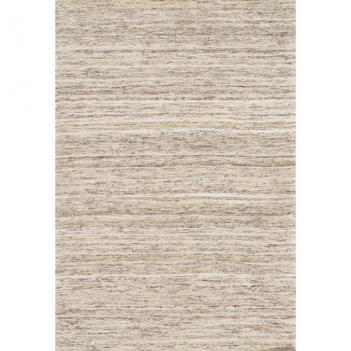 Canvello Modern Flat Hand - Knotted Sari Silk Beige Area Rug - 6' x 9' - Canvello