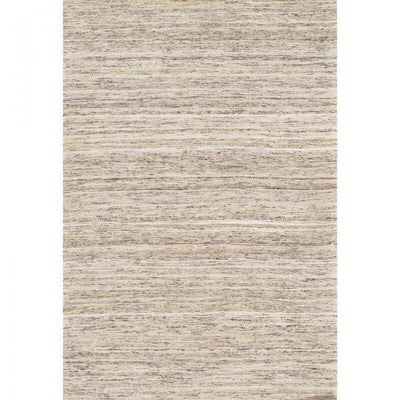 Canvello Modern Flat Hand - Knotted Sari Silk Beige Area Rug - 6' x 9' - Canvello