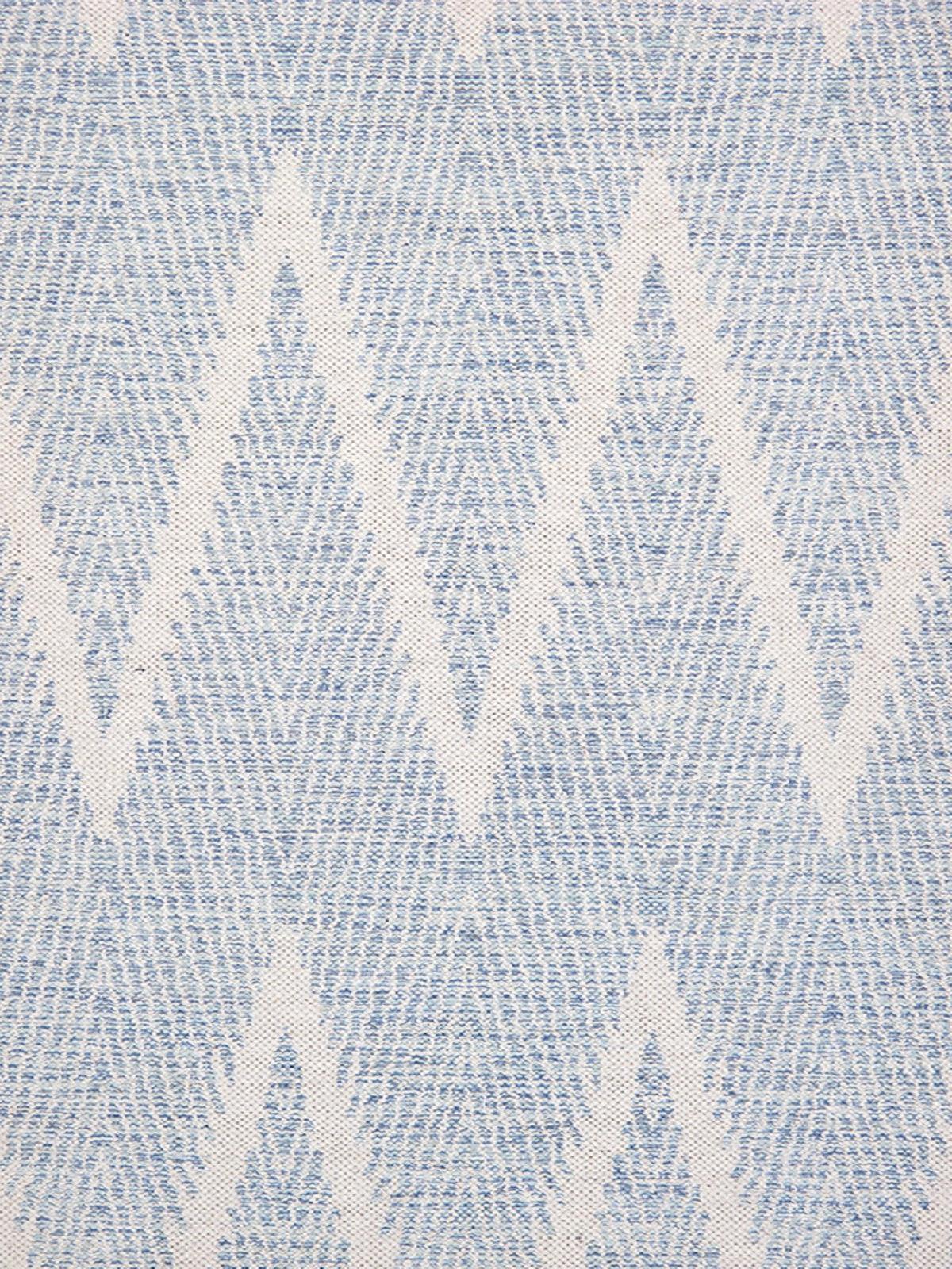 Canvello Modern Flat Weave Aqua Cotton Area Rug - 8' X 10' - Canvello