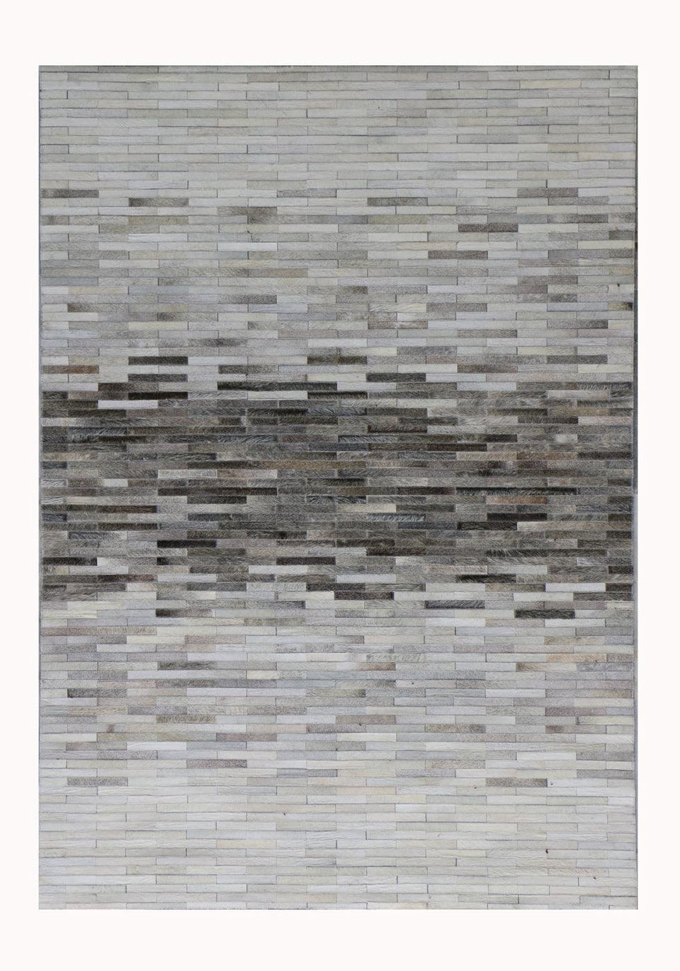 Canvello Modern Galaxy Hand-Loomed Silver Cowhide Area Rug - 2' X 3'