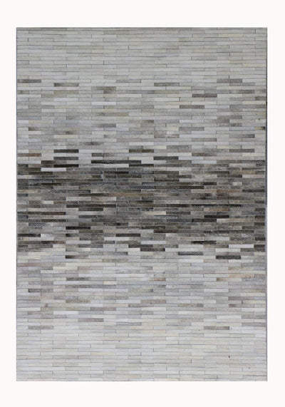 Canvello Modern Galaxy Hand - Loomed Silver Cowhide Area Rug - 2' X 3' - Canvello