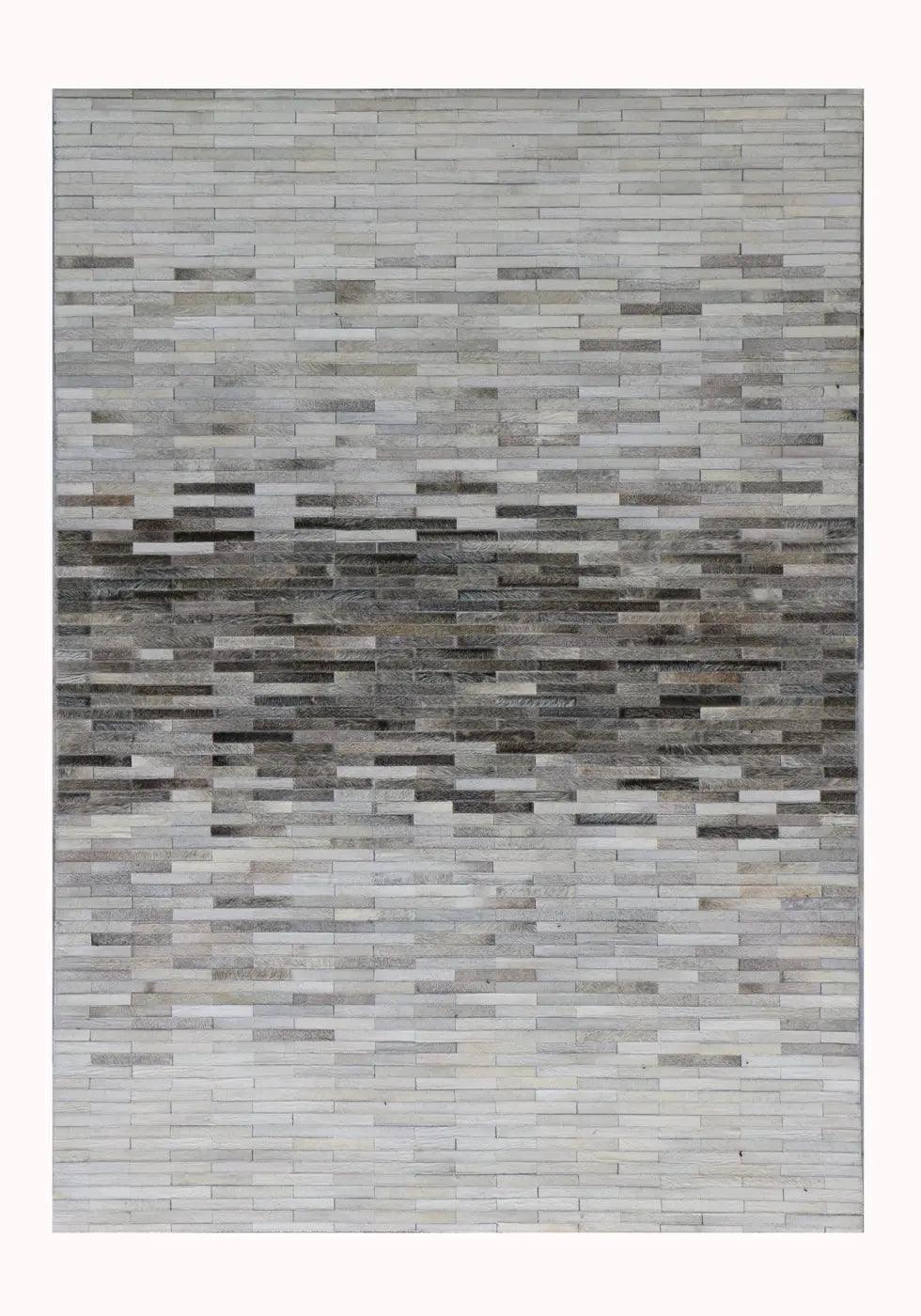 Canvello Modern Galaxy Hand - Loomed Silver Cowhide Area Rug - 8'9" X 11'9" - Canvello