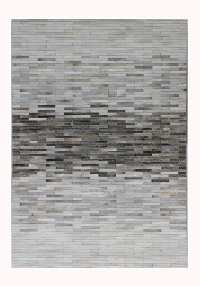 Canvello Modern Galaxy Hand - Loomed Silver Cowhide Area Rug - 8'9" X 11'9" - Canvello