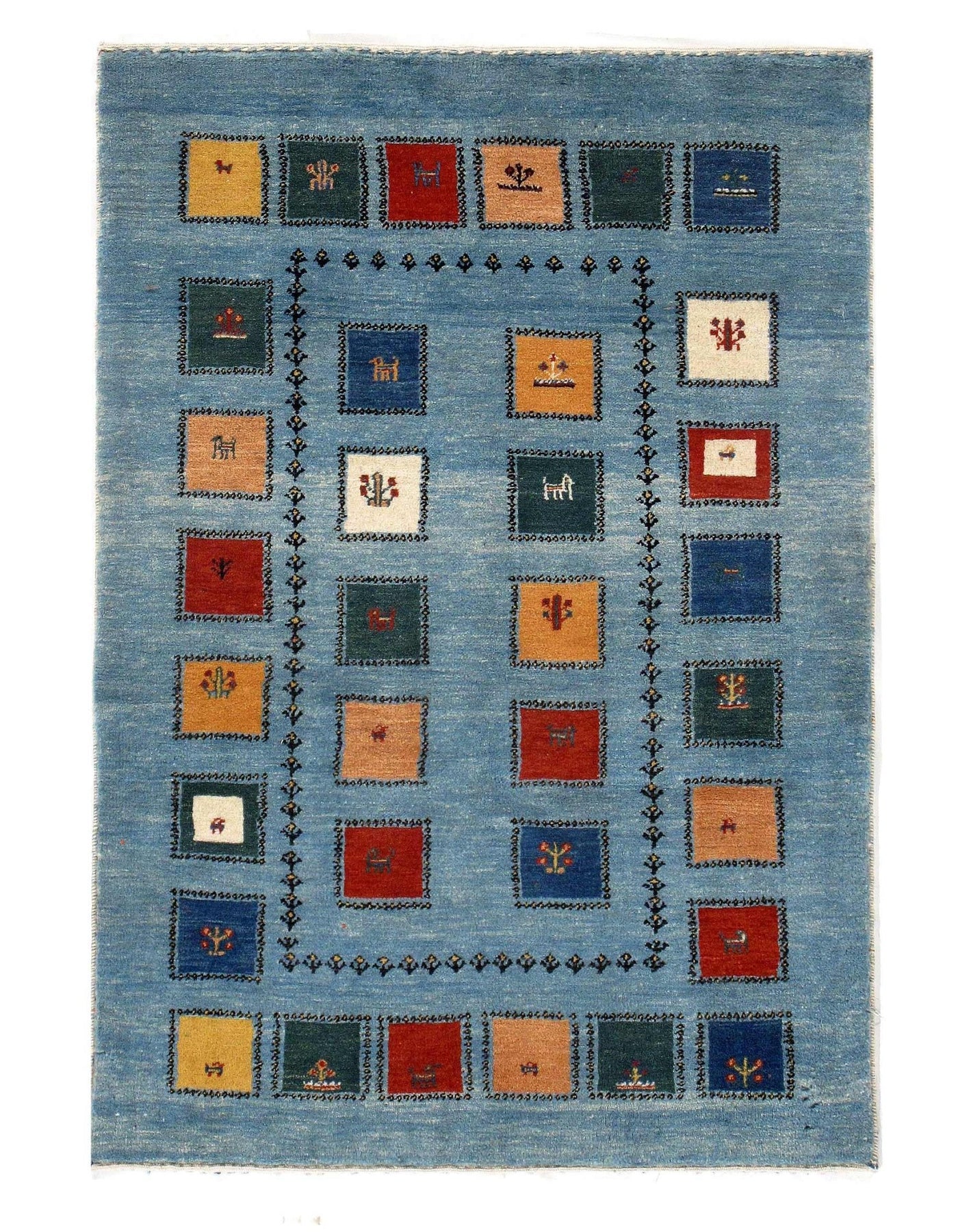 Canvello Modern Genuine Silkroad Gabbeh Rug - 3′3" × 4′9" - Canvello