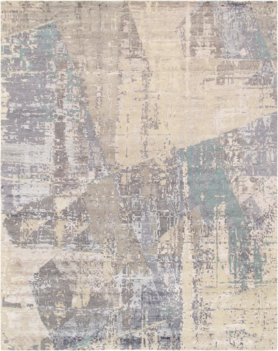 Canvello Modern Hand - Knotted Light Grey Rug - 8' X 10'1" - Canvello