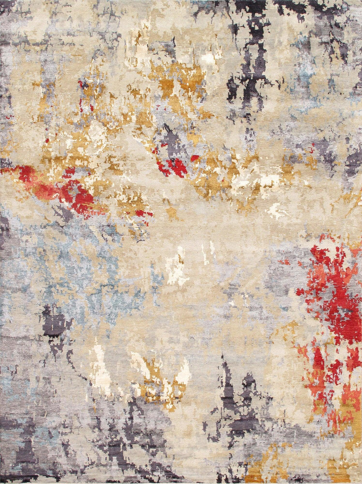 Canvello Modern Hand-Knotted Multi Bsilk & Wool Area Rug-10' X 13'9"