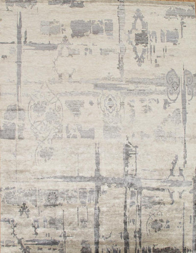 Canvello Modern Hand - Knotted Silk Area Rug - 6'1" X 9' - Canvello