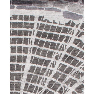 Canvello Modern Hand Knotted Silk Gray Area Rug - 4' x 6' - Canvello