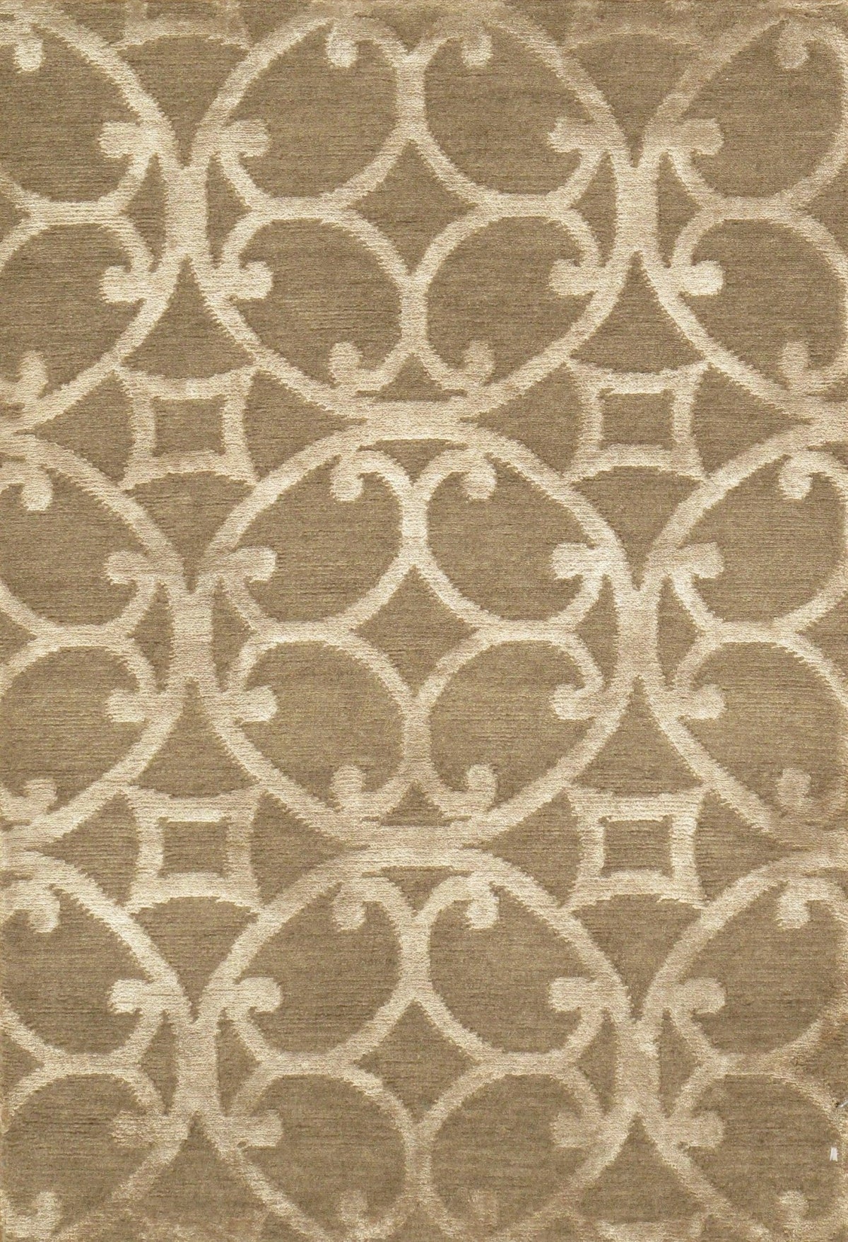 Canvello Modern Hand-Knotted Silk & Wool Area Rug- 2' X 3'