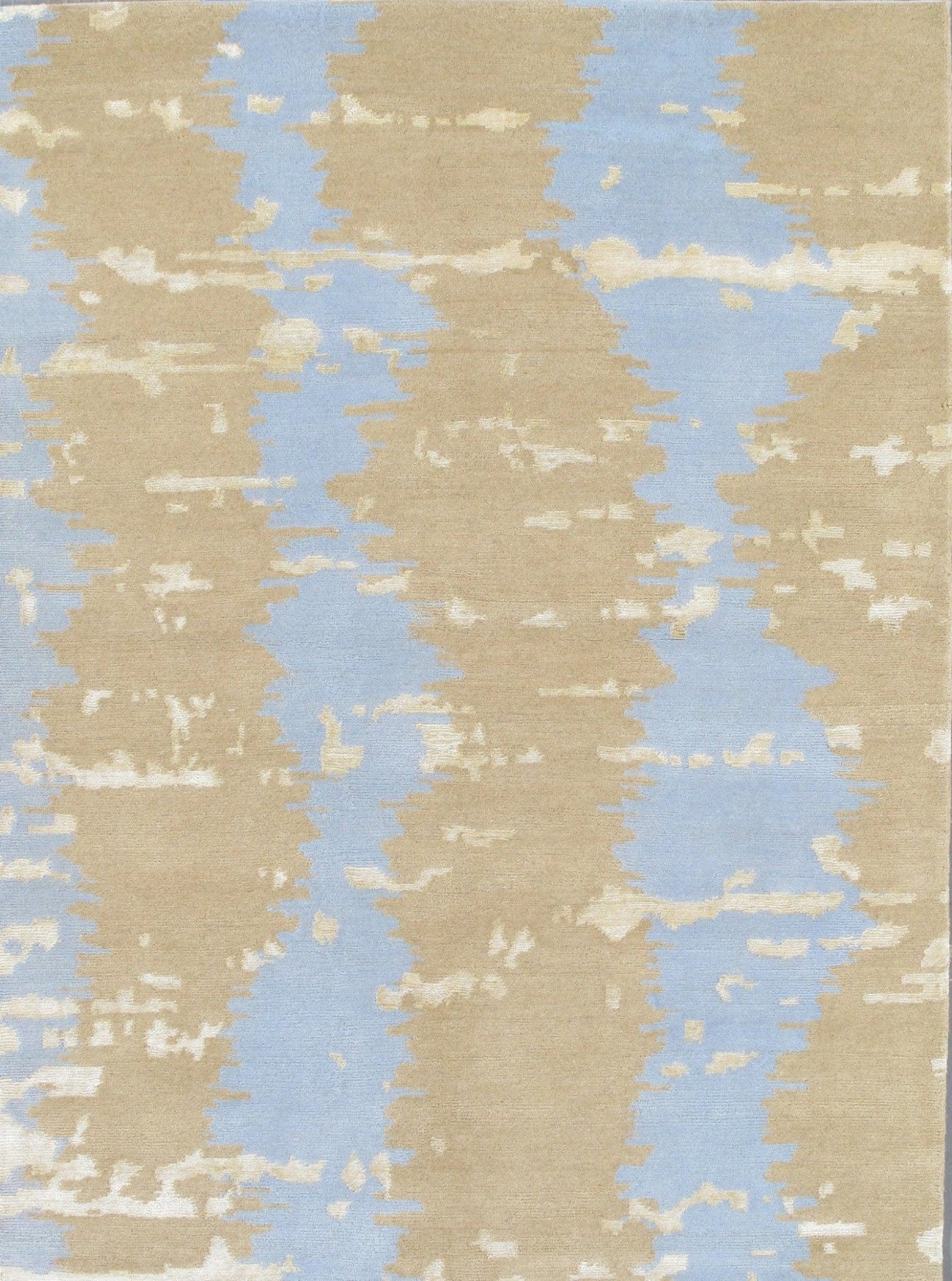 Canvello Modern Hand - Knotted Silk & Wool Area Rug - 4'2" X 5'8" - Canvello