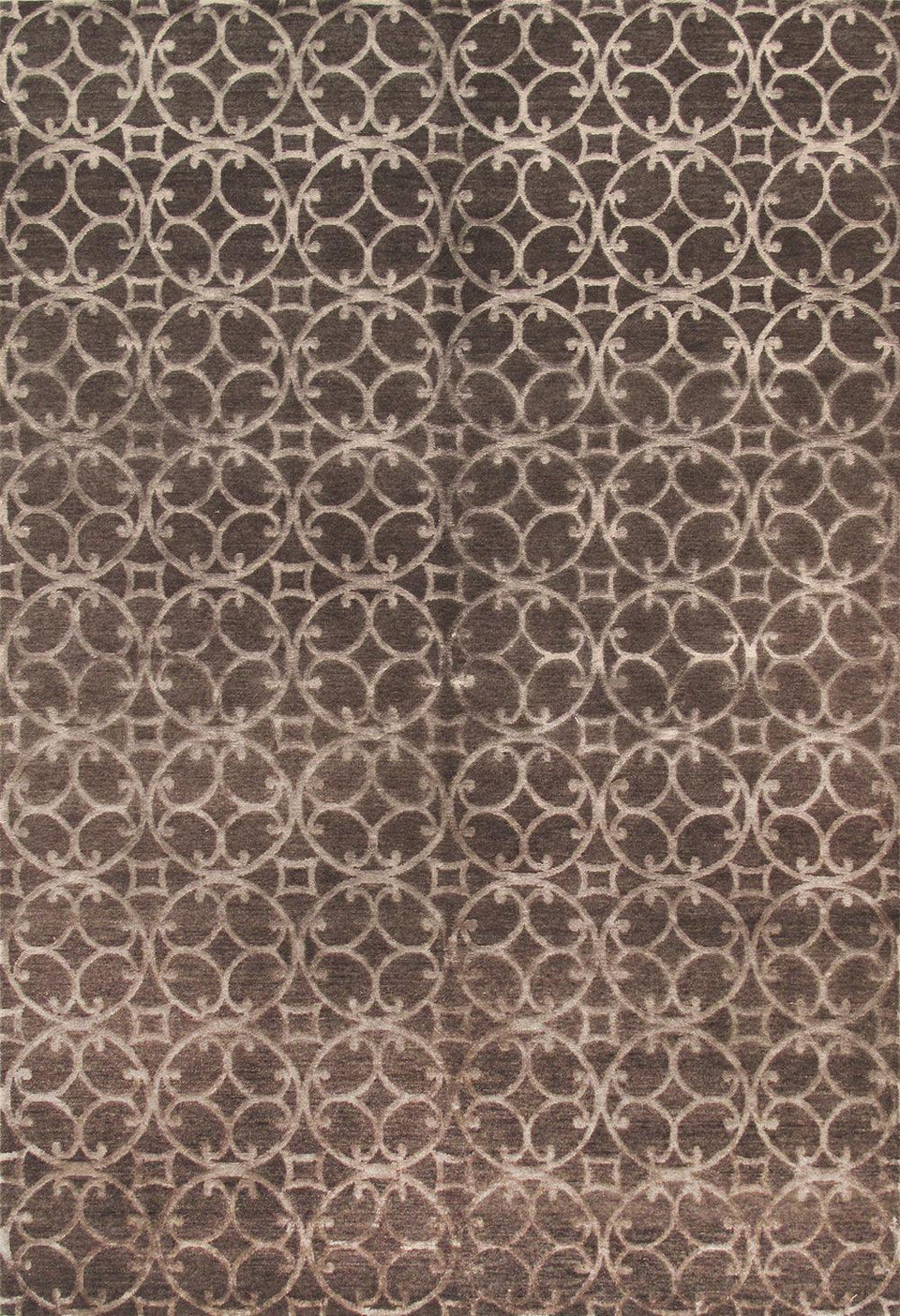 Canvello Modern Hand-Knotted Silk & Wool Area Rug- 6'0" X 8'11"