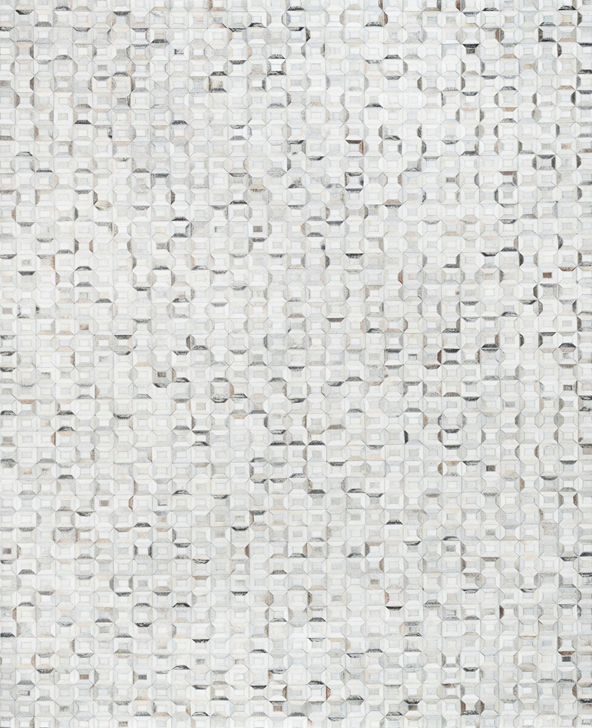 Canvello Modern Hand-Loomed Cowhide Area Rug- 7'9" X 9'9"
