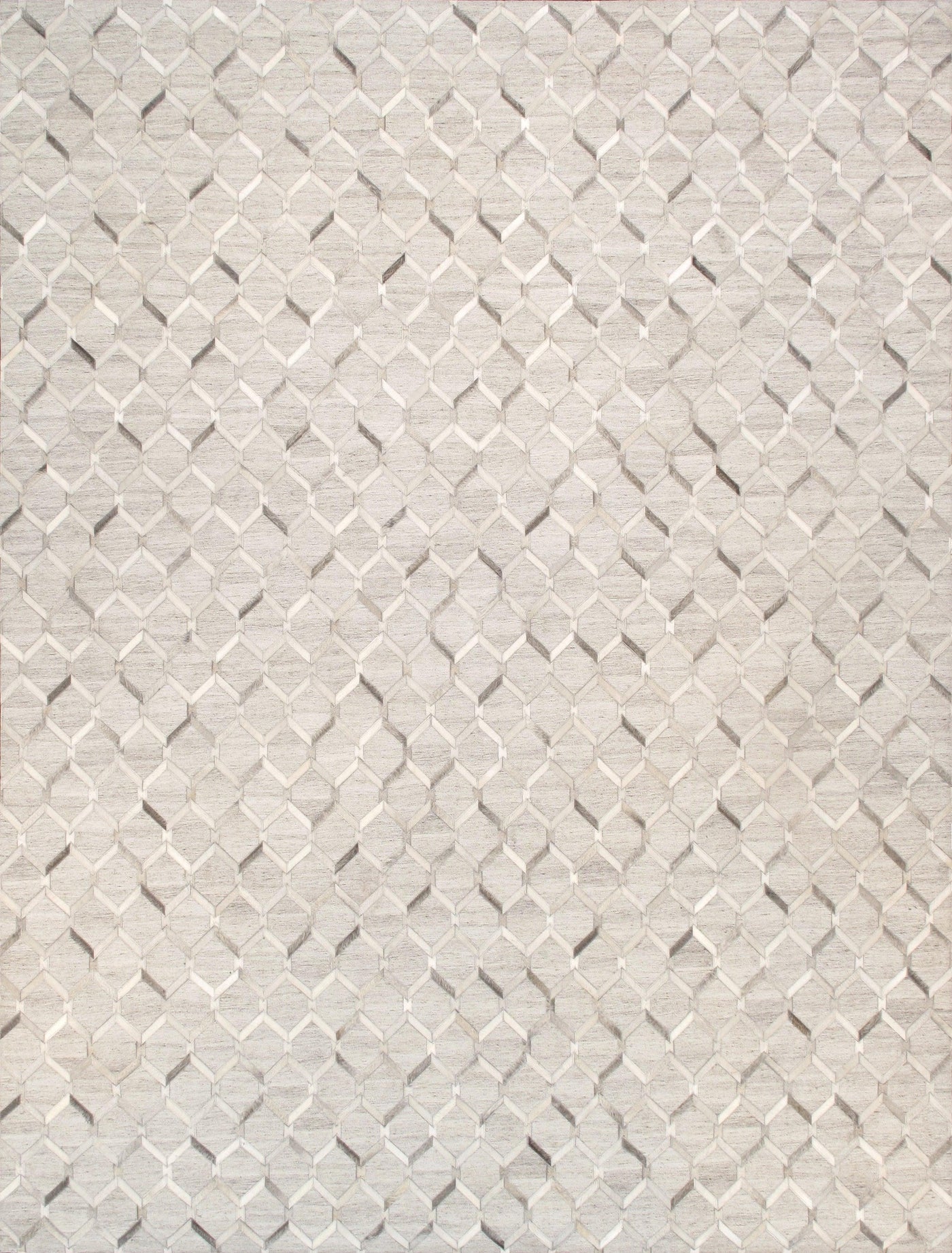 Canvello Modern Hand-Loomed Cowhide Sari Silk Area Rug- 12' X 15'
