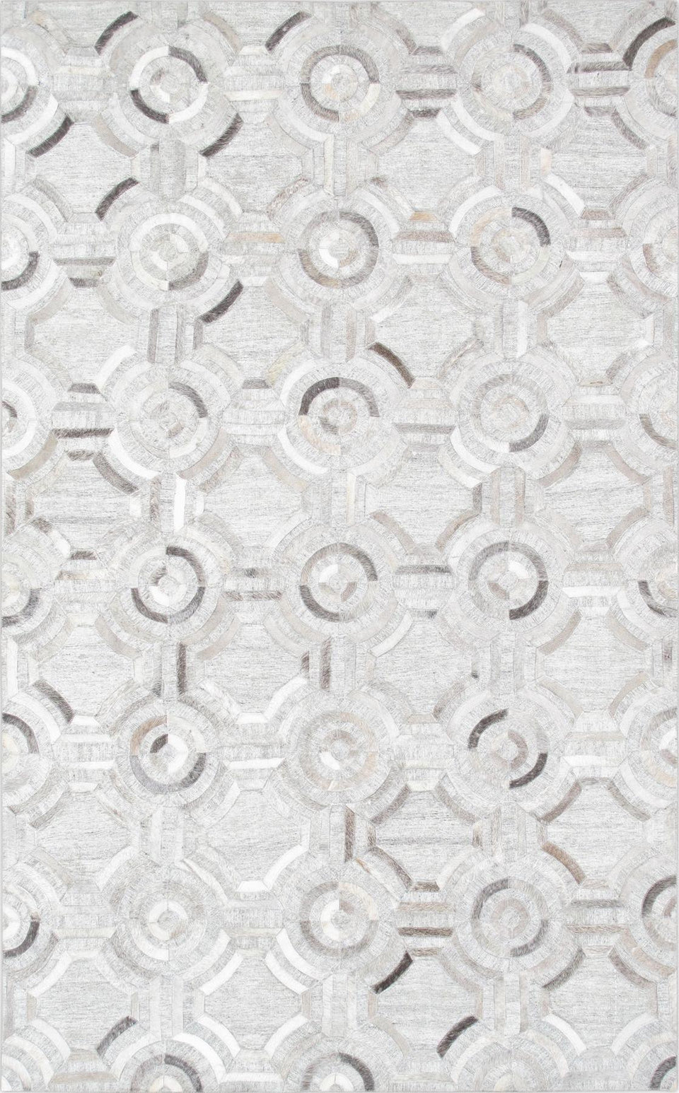 Canvello Modern Hand-Loomed Cowhide Sari Silk Area Rug- 9'10" X 13'10"