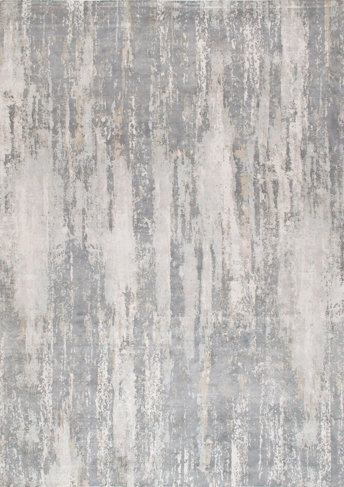 Canvello Modern Hand - Loomed Grey Silk Rug - 6' X 9' - Canvello