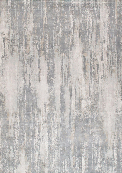 Canvello Modern Hand - Loomed Grey Silk Rug - 6' X 9' - Canvello